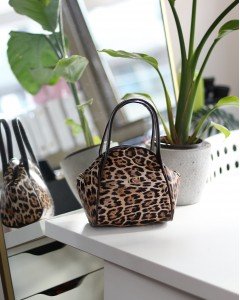 Kadın Leopar Çift Saplı Askılı Omuz Çantası