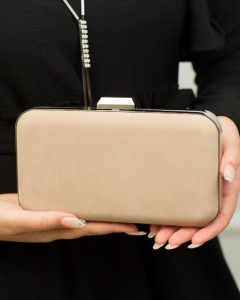  Ten Abiye Süet Kasalı Çanta