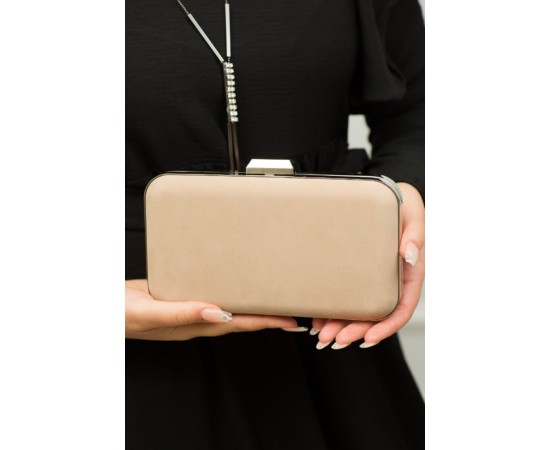  Ten Abiye Süet Kasalı Çanta