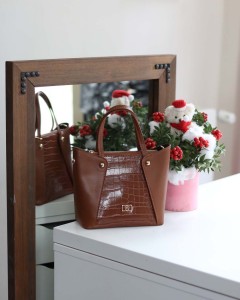 Kadın Taba Kroko Ayarlanabilir Askılı Omuz Çantası