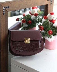 Kadın Bordo Ayarlanabilir Askılı Omuz Çantası