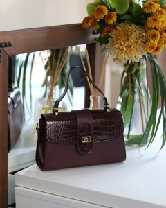 Kadın Bordo Askılı El Omuz Çantası 