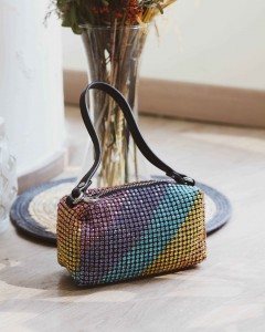 Rainbow Özel Form Taşlı Abiye Çanta