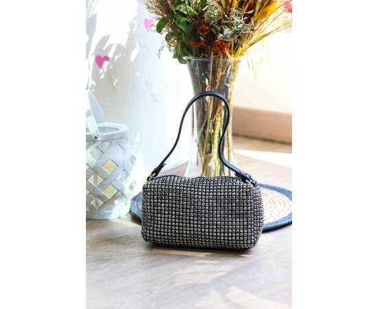 Platin Özel Form Taşlı Abiye Çanta Platin Özel Form Taşlı Abiye Çanta