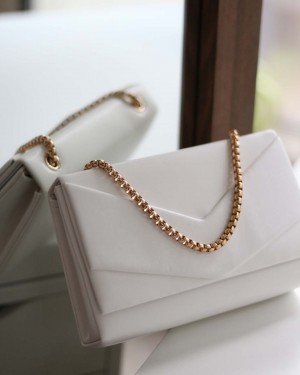 Kadın Beyaz Zarf Kutu Omuz Çantası Kadın Beyaz Zarf Kutu Omuz Çantası