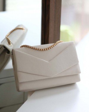 Kadın Krem Zarf Kutu Omuz Çantası Kadın Krem Zarf Kutu Omuz Çantası