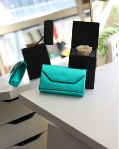 Kadın Turkuaz Parlak Mini Omuz Çantası