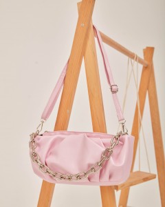 Pudra Silver Zincir Detaylı Askılı Çanta 
