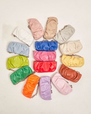 Turuncu Silver Zincir Detaylı Askılı Çanta Turuncu Silver Zincir Detaylı Askılı Çanta