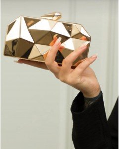 Kadın Gold Metal Abiye Çanta