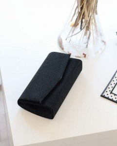 Siyah Simli Dikdörtgen Form Abiye Çanta