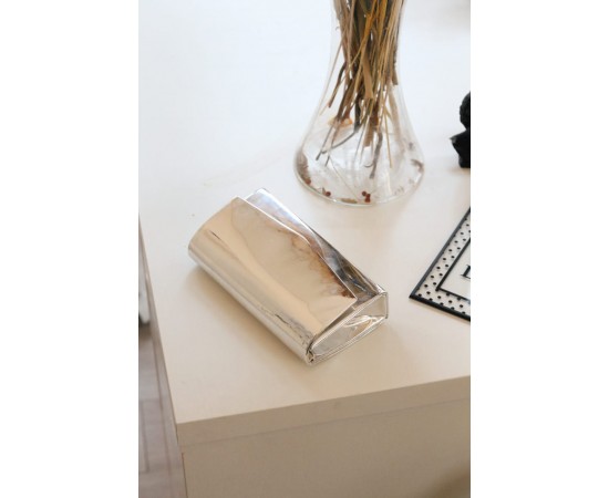 Silver Rugan Dikdörtgen Form Abiye Çanta Silver Rugan Dikdörtgen Form Abiye Çanta