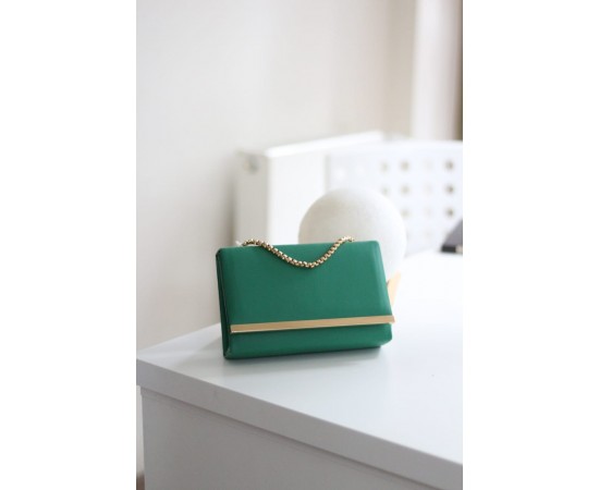 Yeşil Gold Çıtalı Omuz Çantası Yeşil Gold Çıtalı Omuz Çantası