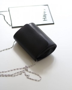 Siyah Suni Deri Mini Abiye Çanta