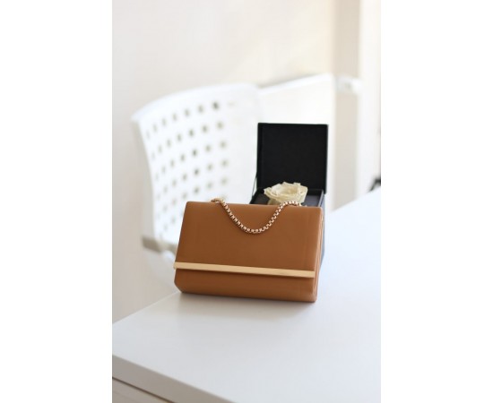 Taba Gold Şerit Detaylı Omuz Çantası