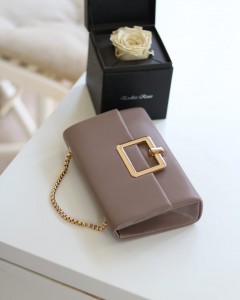 Kahve Gold Tokalı Omuz Çantası