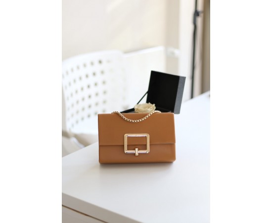 Taba Kare Tokalı Omuz Çantası Taba Kare Tokalı Omuz Çantası