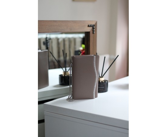 Kadın Vizon Taş Şeritli Omuz Çantası 