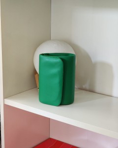 Kadın Yeşil Deri Mini Portföy Abiye Çanta