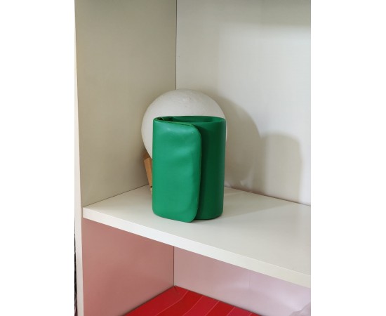 Kadın Yeşil Deri Mini Portföy Abiye Çanta