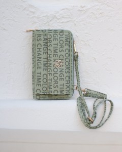 Kadın Mint Yeşili Telefon Bölmeli Yatay Çapraz Askılı Cüzdan Çanta