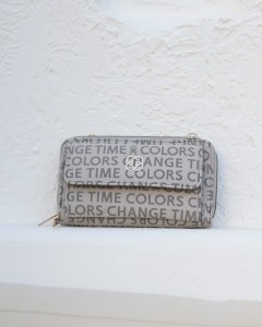 Kadın Gri Telefon Bölmeli Yatay Çapraz Askılı Cüzdan Çanta