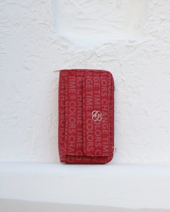 Kadın Kırmızı Telefon Bölmeli Yatay Çapraz Askılı Cüzdan Çanta