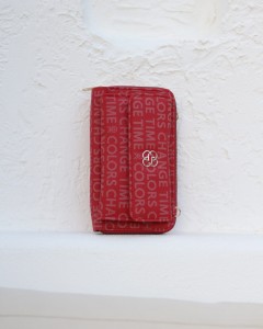 Kadın Kırmızı Telefon Bölmeli Yatay Çapraz Askılı Cüzdan Çanta