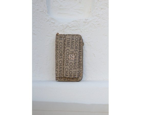  Kadın Vizon Telefon Bölmeli Yatay Çapraz Askılı Cüzdan Çanta