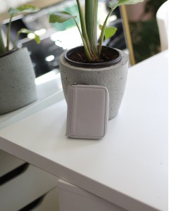  Kadın Gri Gerçek Deri Kartlık