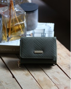 Kadın Haki Kartlık Detaylı Mini Cüzdan