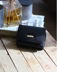 Kadın Siyah Kartlık Detaylı Mini Cüzdan