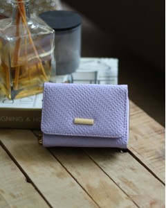 Kadın Lila Kartlık Detaylı Mini Cüzdan