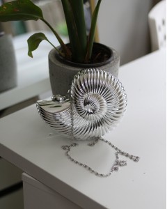 Kadın Silver Deniz Kabuğu Desenli Abiye Çanta Kadın Silver Deniz Kabuğu Desenli Abiye Çanta