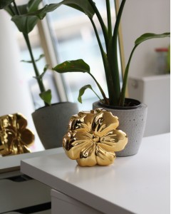 Kadın Gold Kaplama Çiçek Desenli Abiye Çanta