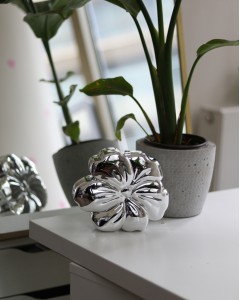 Kadın Silver Kaplama Çiçek Desenli Abiye Çanta