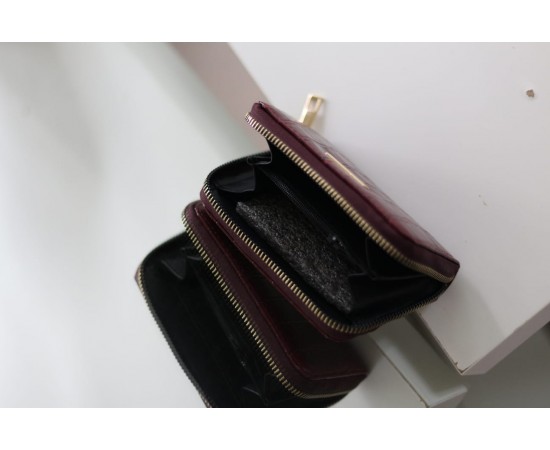 Kadın Bordo Kroko Mini kartlık Cüzdan