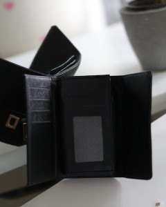 Kadın Siyah Gold Aksesuar Detaylı Cüzdan