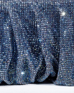 Kadın Lacivert Taş Dokuma Burs Detayl Abiye Çanta