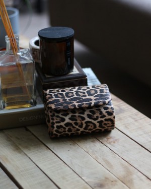  Kadın Leopar Mini Portföy Abiye Çanta