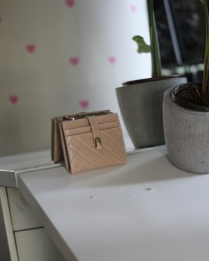  Kadın Vizon Kare Baklava Desenli Mini Kartlık Cüzdan