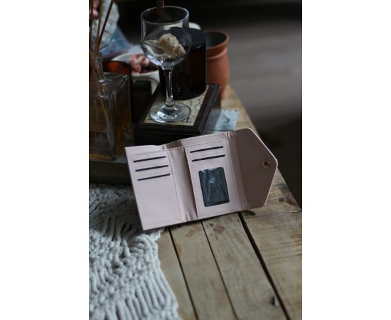 Mint Limon Çift Renk Düğme Detaylı Mini Cüzdan Mint Limon Çift Renk Düğme Detaylı Mini Cüzdan