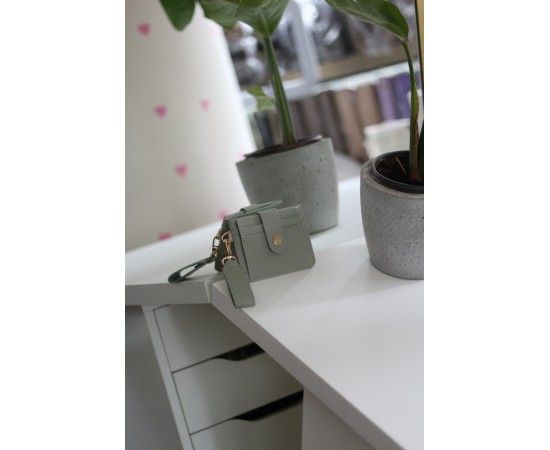 Kadın Mint Yeşili Maskot Kartlık Cüzdan