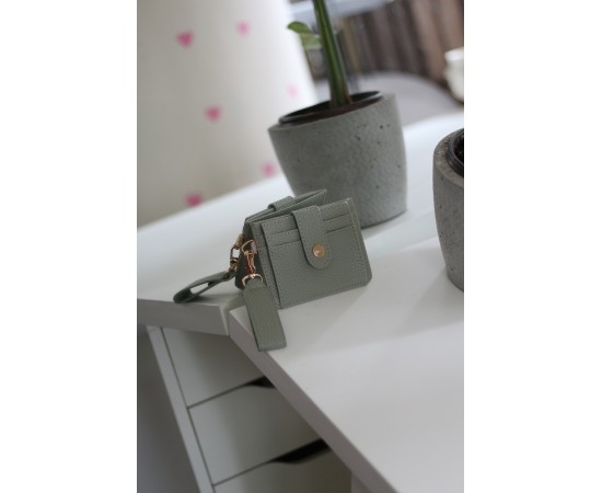 Kadın Mint Yeşili Maskot Kartlık Cüzdan