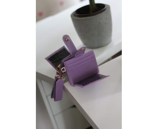 Kadın Lila Maskot Kartlık Cüzdan