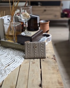 Vizon Dokuma Desen Kare Kartlık Detaylı Cüzdan