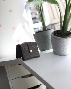 Kadın Haki Yeşili Kare Baklava Desenli Mini Kartlık Cüzdan