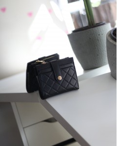 Kadın Siyah Kare Baklava Desenli Mini Kartlk Cüzdan Kadın Siyah Kare Baklava Desenli Mini Kartlk Cüzdan