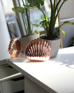 Kadın Bakır Metal Istiridye Formlu Zincir Detayl Abiye Çanta