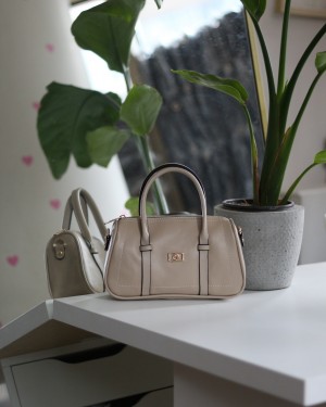 Kadın Vizon Çift Şeritli Minimal Günlük El & Omuz Çantası